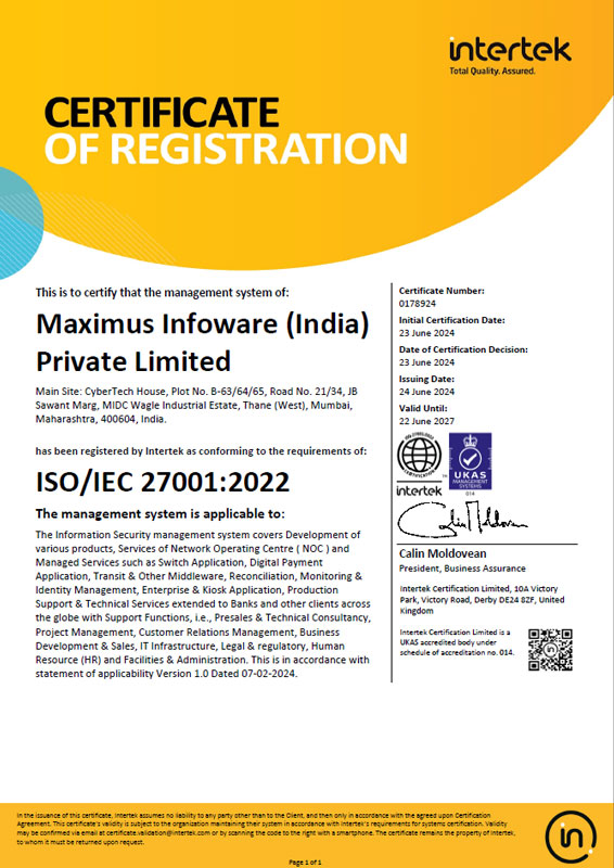 maximus infoware cmmi